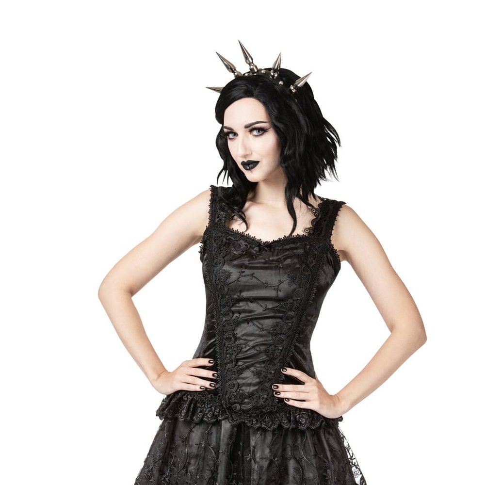 Sinister - 1298 Mouwloze top - Zwart